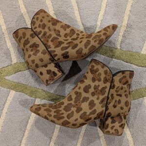 Cole Haan Leopard Calf Hair Booties